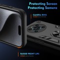 For Honor X9 Shockproof Metal Ring Holder Phone Case(Black)