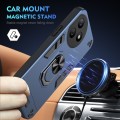 For Honor X50i+ Shockproof Metal Ring Holder Phone Case(Blue)