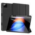 For Xiaomi Pad 6S Pro 12.4 DUX DUCIS Domo Series Cloth Texture Magnetic Leather Tablet Case(Black)