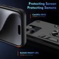 For ZTE Blade A54 Shockproof Metal Ring Holder Phone Case(Black)