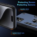 For Infinix Hot 11s NFC Shockproof Metal Ring Holder Phone Case(Blue)