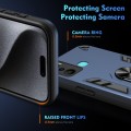 For Infinix Hot 20i Shockproof Metal Ring Holder Phone Case(Blue)