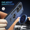 For Infinix Hot 30 Play Shockproof Metal Ring Holder Phone Case(Blue)