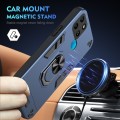 For Infinix Smart 6 Shockproof Metal Ring Holder Phone Case(Blue)