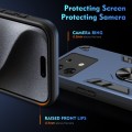 For Infinix Zero 30 Shockproof Metal Ring Holder Phone Case(Blue)