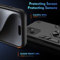 For OPPO F19 Pro+ Shockproof Metal Ring Holder Phone Case(Black)
