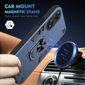 For OPPO Reno8 T 4G Shockproof Metal Ring Holder Phone Case(Blue)