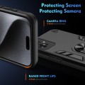 For OPPO Reno11 F Shockproof Metal Ring Holder Phone Case(Black)