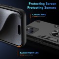 For Realme C35 Shockproof Metal Ring Holder Phone Case(Black)