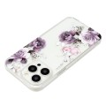 For iPhone 15 Pro Max Colorful Painting Pattern TPU Phone Case(Peony)