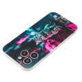 For iPhone 15 Pro Max Colorful Painting Pattern TPU Phone Case(Traffic Light Cat)