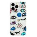 For iPhone 15 Pro Max Colorful Painting Pattern TPU Phone Case(Eye Monster)