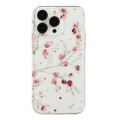 For iPhone 15 Pro Max Colorful Painting Pattern TPU Phone Case(Red Flowers)
