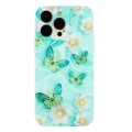 For iPhone 15 Pro Colorful Painting Pattern TPU Phone Case(Butterflies)