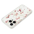 For iPhone 15 Pro Colorful Painting Pattern TPU Phone Case(Red Flowers)