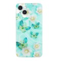 For iPhone 15 Plus Colorful Painting Pattern TPU Phone Case(Butterflies)