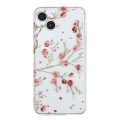 For iPhone 15 Plus Colorful Painting Pattern TPU Phone Case(Red Flowers)
