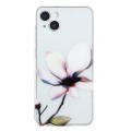For iPhone 15 Colorful Painting Pattern TPU Phone Case(White Flowers)