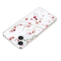 For iPhone 14 Colorful Painting Pattern TPU Phone Case(Red Flowers)