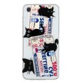 For iPhone SE 2022 / 2020 / 8 / 7 Colorful Painting Pattern TPU Phone Case(Black Cat)