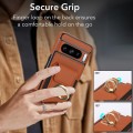 For Google Pixel 8 Pro Elastic Card Bag Ring Holder Phone Case(Brown)