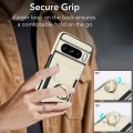 For Google Pixel 8 Elastic Card Bag Ring Holder Phone Case(White)