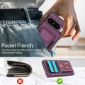 For Google Pixel 8 Elastic Card Bag Ring Holder Phone Case(Purple)