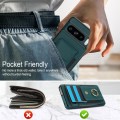 For Google Pixel 8 Elastic Card Bag Ring Holder Phone Case(Dark Green)