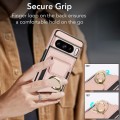 For Google Pixel 8 Elastic Card Bag Ring Holder Phone Case(Rose Gold)