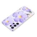 For Samsung Galaxy S24 Ultra 5G Colorful Painting Pattern TPU Phone Case(Purple Flowers)
