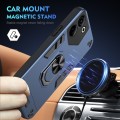 For Tecno Camon 20 Pro 4G Shockproof Metal Ring Holder Phone Case(Blue)