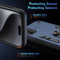 For Tecno Pop 6 Go Shockproof Metal Ring Holder Phone Case(Blue)