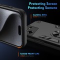 For Tecno Pova 5 Shockproof Metal Ring Holder Phone Case(Black)