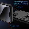 For Tecno Pova 5 Pro Shockproof Metal Ring Holder Phone Case(Black)
