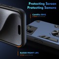 For Tecno Pova 5 Pro Shockproof Metal Ring Holder Phone Case(Blue)