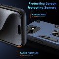 For Tecno Spark 20 Shockproof Metal Ring Holder Phone Case(Blue)