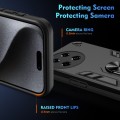 For Tecno Spark 20 Pro+ Shockproof Metal Ring Holder Phone Case(Black)