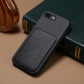 For iPhone 7 Plus / 8 Plus D04 Calf Texture Dual Card Slot Holder Phone Case(Black)