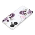 For Xiaomi Redmi 13C 4G Colorful Painting Pattern TPU Phone Case(Peony)