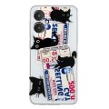 For Xiaomi Redmi 13C 4G Colorful Painting Pattern TPU Phone Case(Black Cat)
