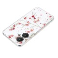 For Xiaomi Redmi 13C 4G Colorful Painting Pattern TPU Phone Case(Red Flowers)