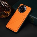 For Realme 11 5G Global / 11x / Narzo 60x D04 Calf Texture Dual Card Slot Holder Phone Case(Orange)