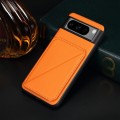 For Google Pixel 8 Pro D04 Calf Texture Dual Card Slot Holder Phone Case(Orange)