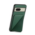 For Google Pixel 8 D04 Calf Texture Dual Card Slot Holder Phone Case(Green)