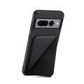 For Google Pixel 7 Pro D04 Calf Texture Dual Card Slot Holder Phone Case(Black)