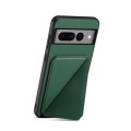 For Google Pixel 7 Pro D04 Calf Texture Dual Card Slot Holder Phone Case(Green)