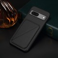 For Google Pixel 7 D04 Calf Texture Dual Card Slot Holder Phone Case(Black)
