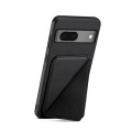 For Google Pixel 7 D04 Calf Texture Dual Card Slot Holder Phone Case(Black)