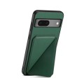 For Google Pixel 7 D04 Calf Texture Dual Card Slot Holder Phone Case(Green)