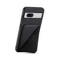 For Google Pixel 7a D04 Calf Texture Dual Card Slot Holder Phone Case(Black)